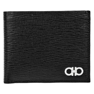 Salvatore Ferragamo Bi Fold Wallet Revival Black Nero Black Red